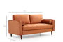 Atelier Del Sofa Sofá de 2 Plazas Naranja 175x90x70cm